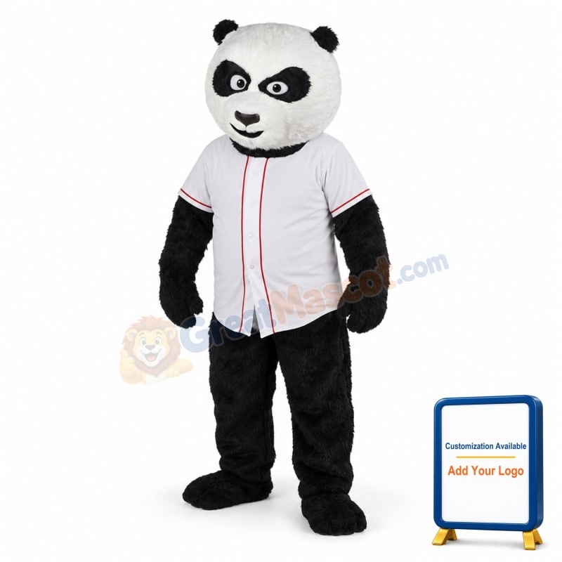Baseball Panda Bear Mascot Costume