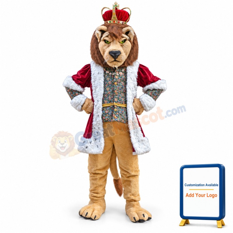 Deluxe King Lion Mascot Costume