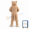 Friendly Tan-colored Lion Mascot Costume