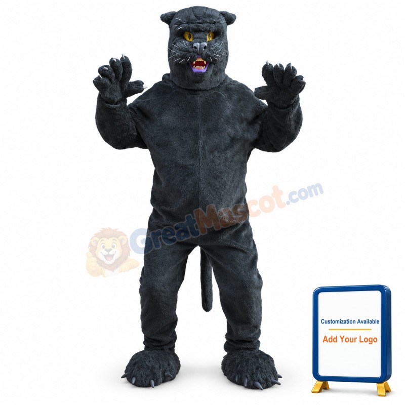 Sleek Black Panther Mascot Costume