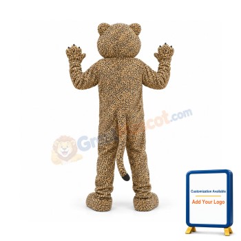 Spotted Brown Leopard Mascot Costume
