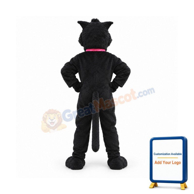 Black White Cartoon Cat Mascot Costume