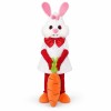White Bunny Rabbit with Carrot Mascot Costume