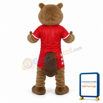 Happy Beaver Mascot Costume