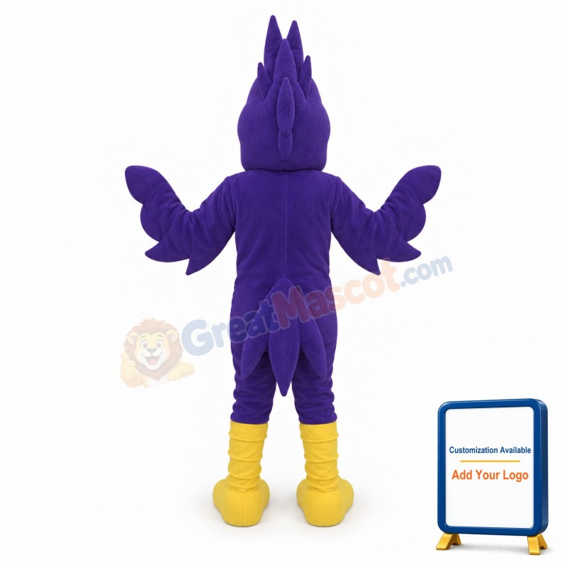 Purple Bird Mascot Costume