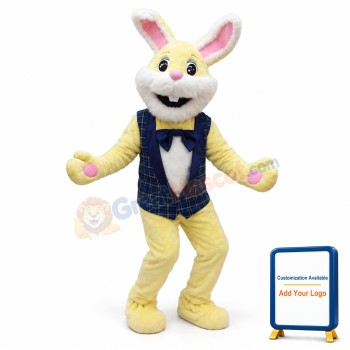 Yellow Bunny Mascot Costume