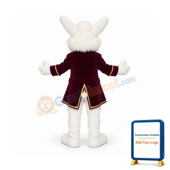 Cute White Bunny Mascot Costume