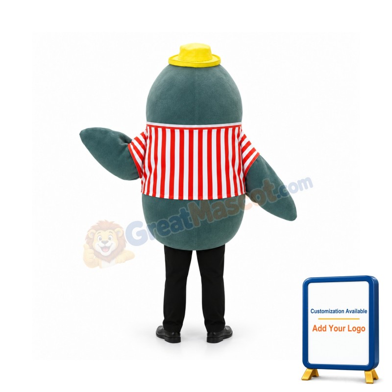 Green Dolphin Mascot Costume