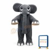 Grey Elephant Mascot Costume