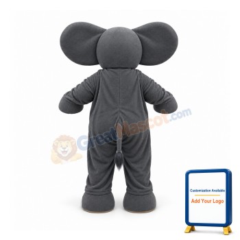 Grey Elephant Mascot Costume
