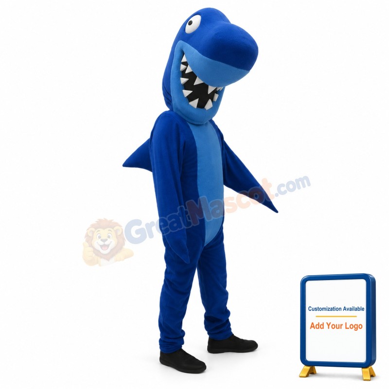 Blue Shark Mascot Costume