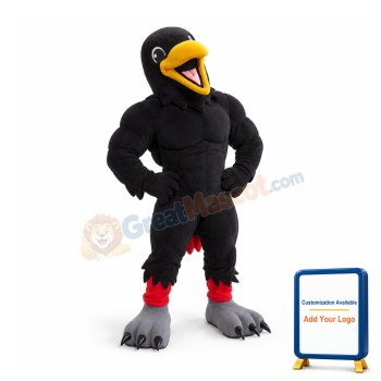 Power Black Raven Mascot Costume