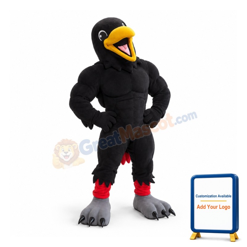 Power Black Raven Mascot Costume