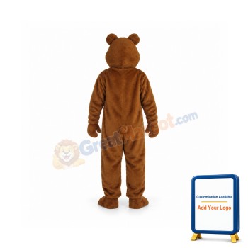 Happy Realistic Brown Bear Mascot Costume
