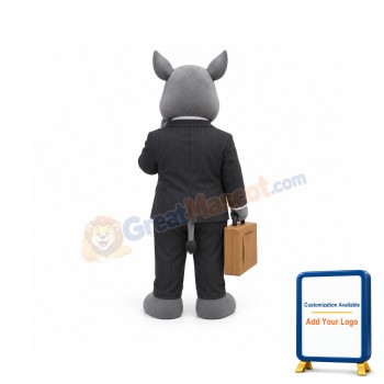 Gentleman Rhino Mascot Costume