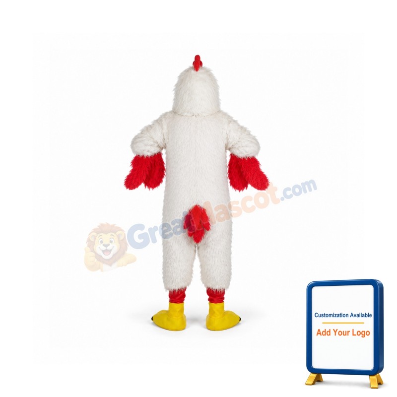 White Chicken Mascot Costume