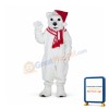 Polar Bear With Hat Mascot Costume