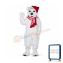Polar Bear With Hat Mascot Costume