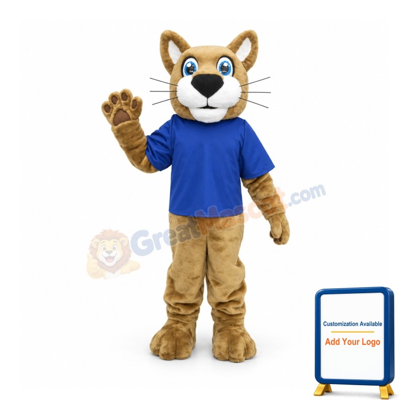 Friendly Wildcat Mascot Costume