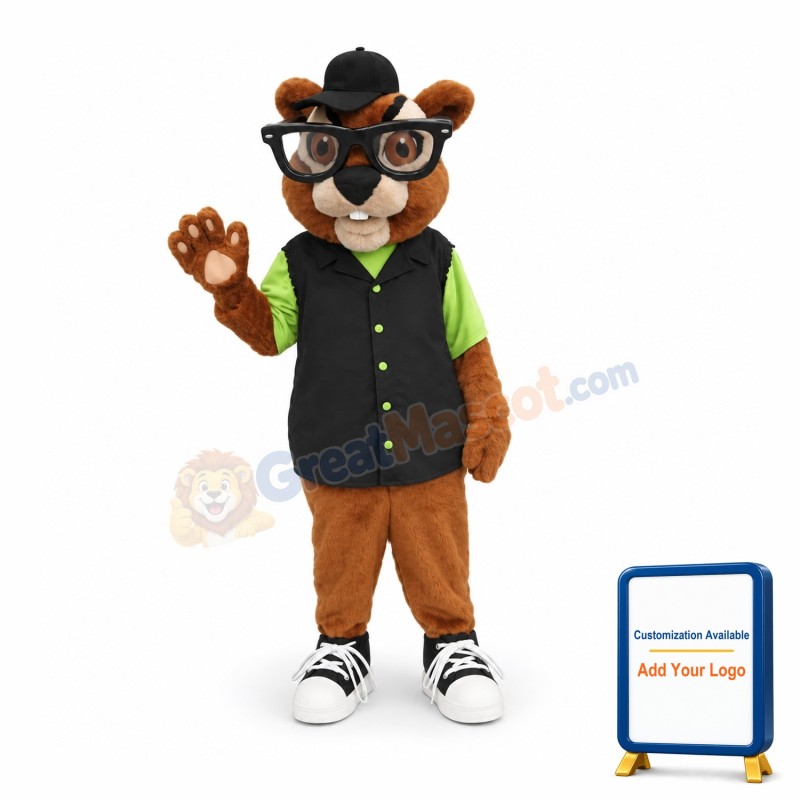 Chubby Chipmunk Mascot Costume
