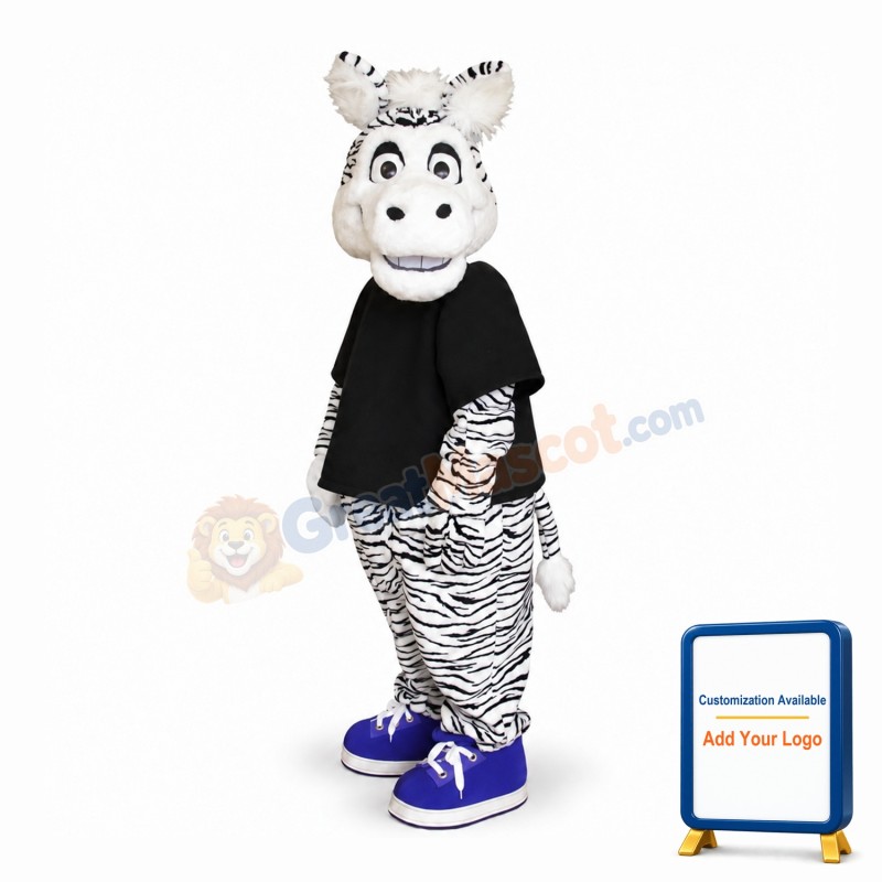 College Zebra Mascot Costume