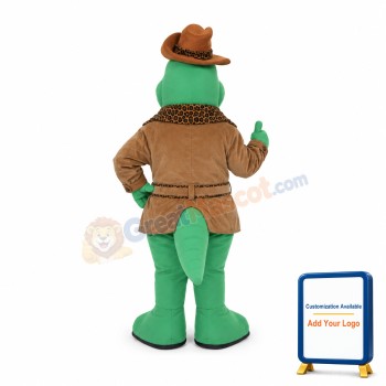 Winter Alligator Mascot Costume