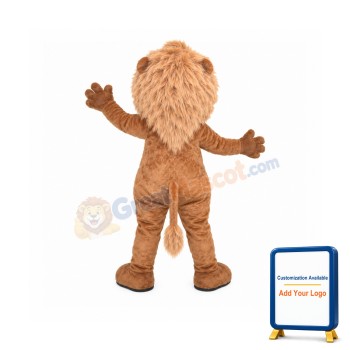 Realistic Furry Lion Mascot Costume