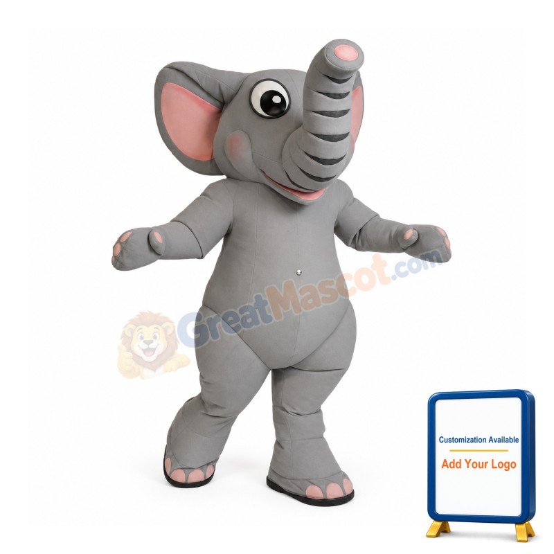 Realistic Elephant Mascot Costume