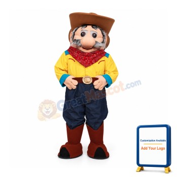 Realistic Cowboy Mascot Costume
