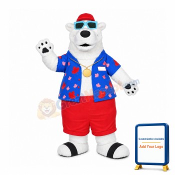Cool Polar Bear Mascot Costume