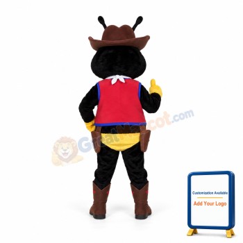 Cowboy Bee Mascot Costume