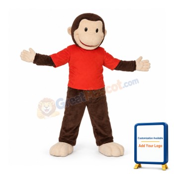 Curious George Monkey Mascot Costume