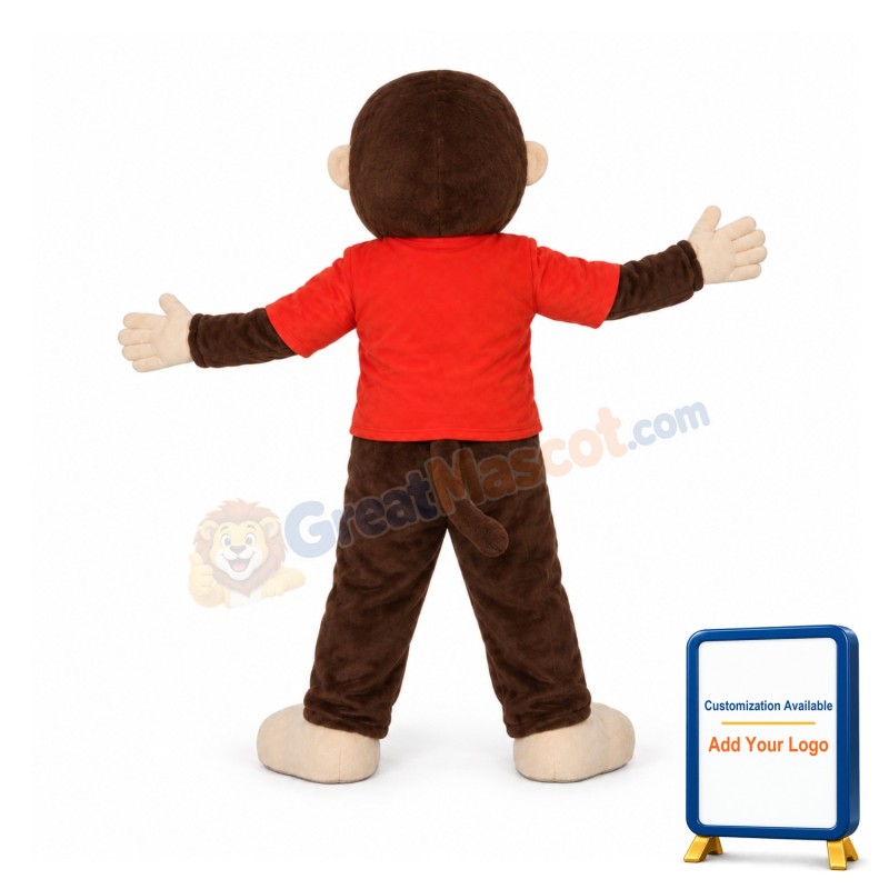 Curious George Monkey Mascot Costume