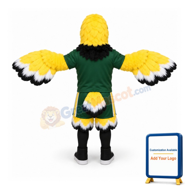 Yellow Hawks Mascot Costume