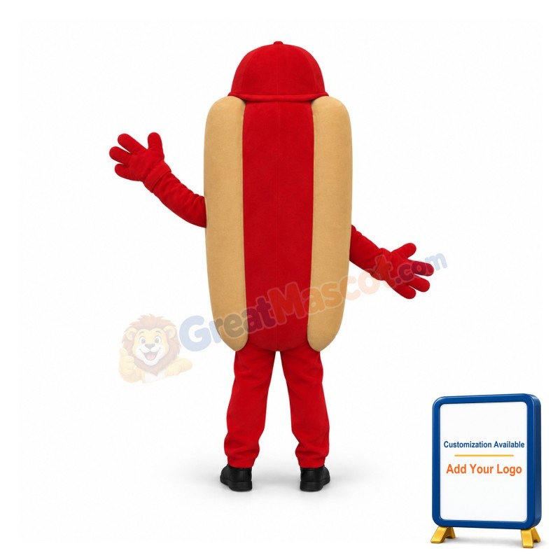 Happy Hotdog Mascot Costume