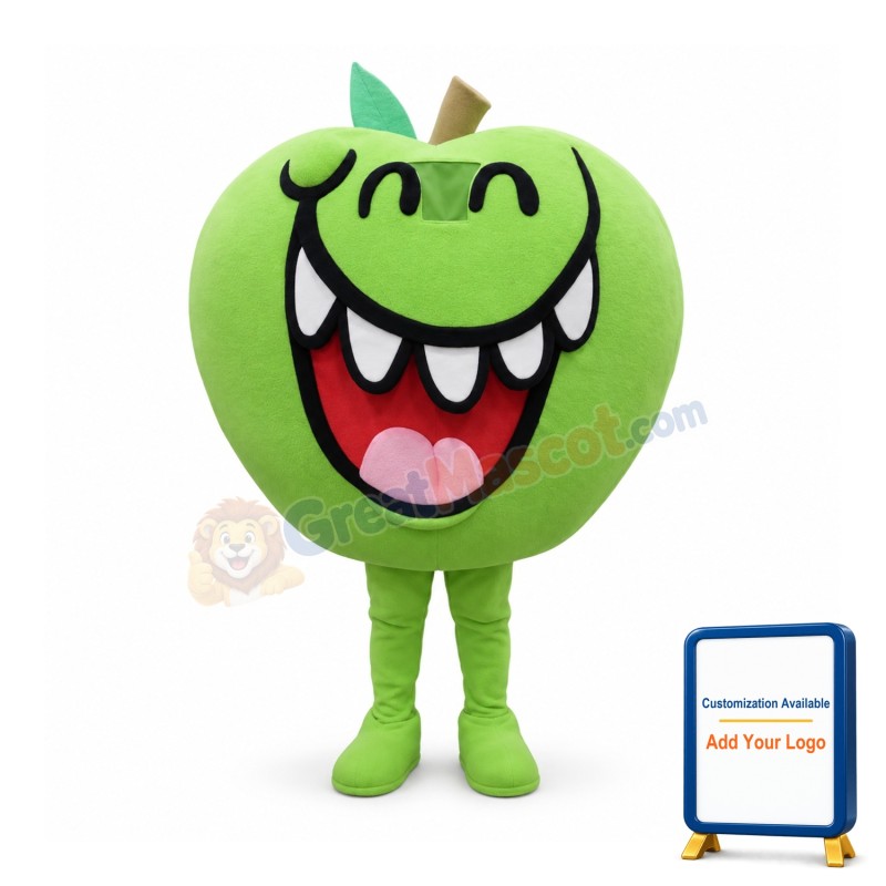 Green Apple Mascot Costume