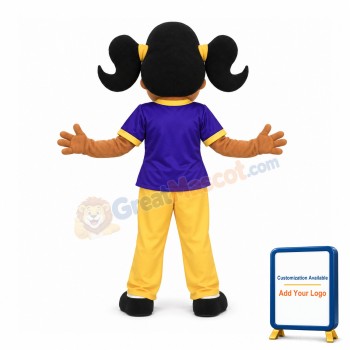Smiling Girl Mascot Costume