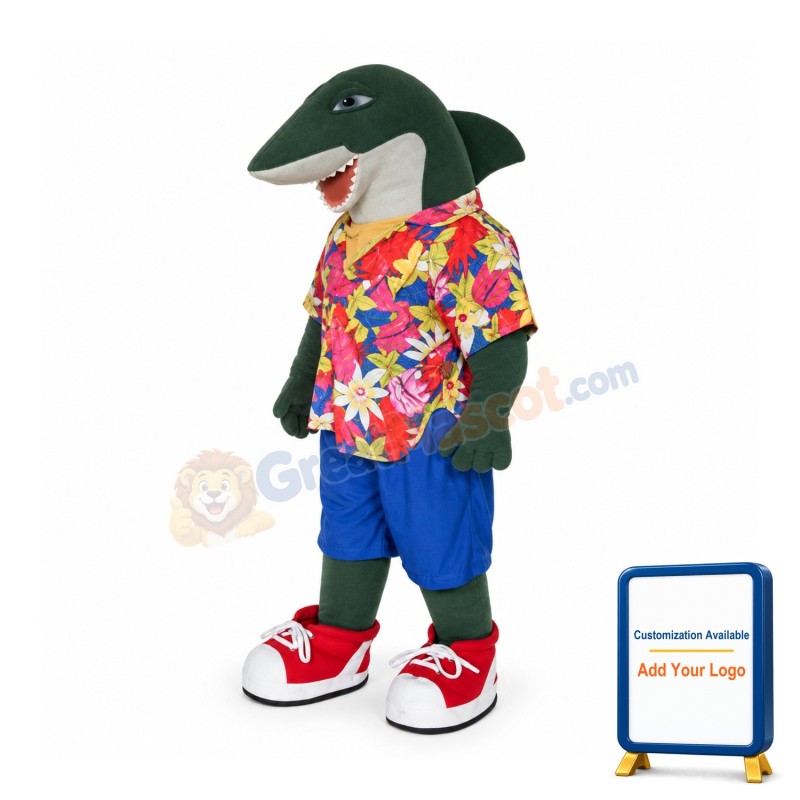 College Lightweight Shark Mascot Costume