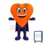 Orange Heart Mascot Costume