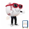 Happy Baseball Mascot Costume