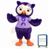 Beautiful Purple Owl Mascot Costume