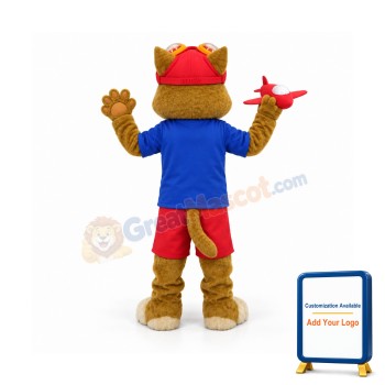 Pilot Cat Mascot Costume