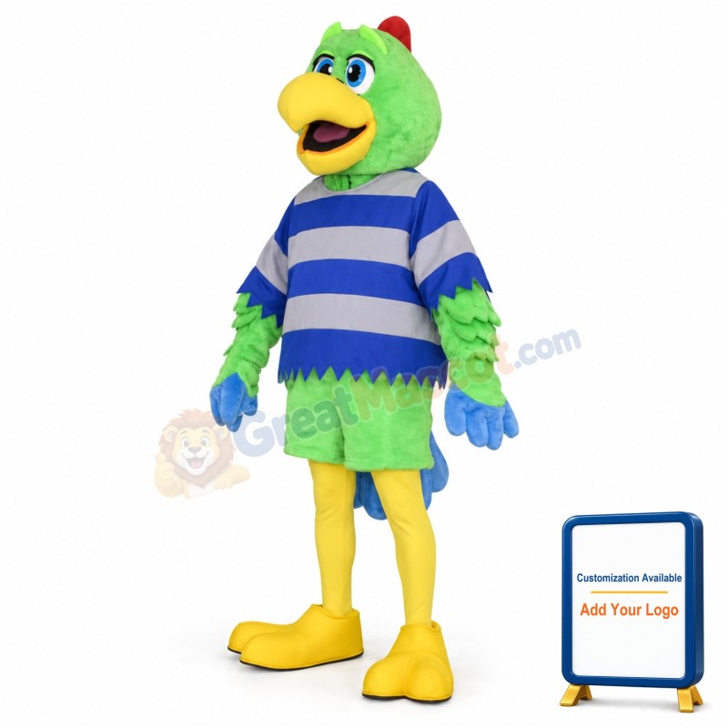 Fashion Green Parrot Mascot Costume