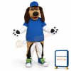 College Beagle Dog Mascot Costume