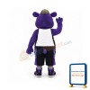College Purple Hippo Mascot Costume