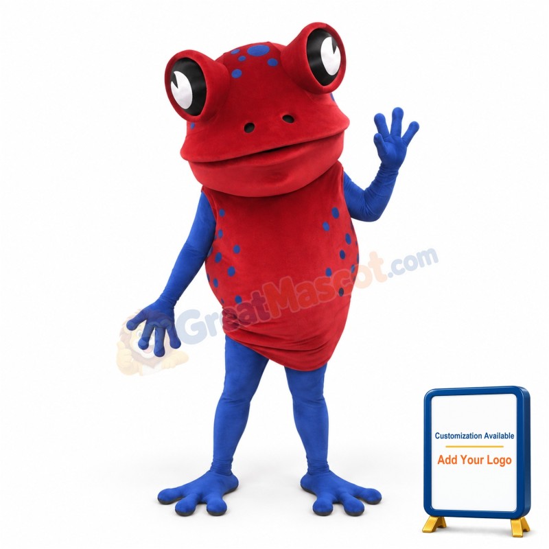 Red Frog Mascot Costume