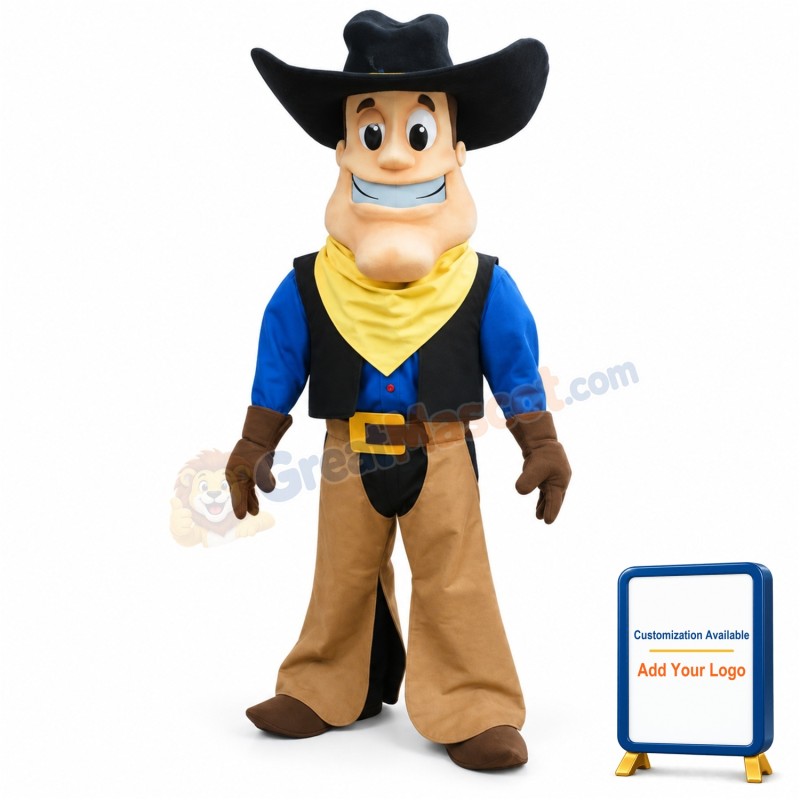 Lightweight Cowboy Mascot Costume