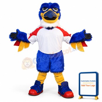 Blue Thunderbird Mascot Costume