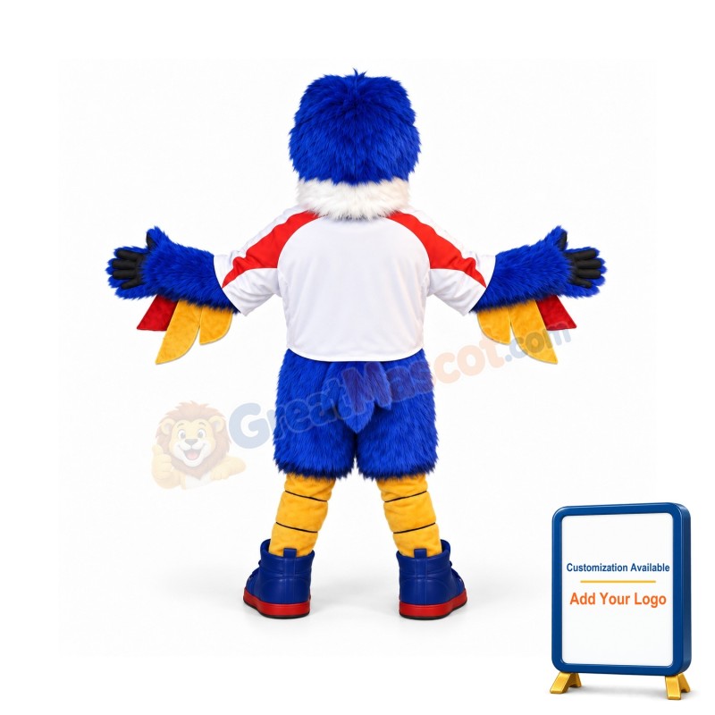 Blue Thunderbird Mascot Costume