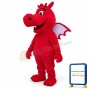 Red Lightweight Dragon Mascot Costume